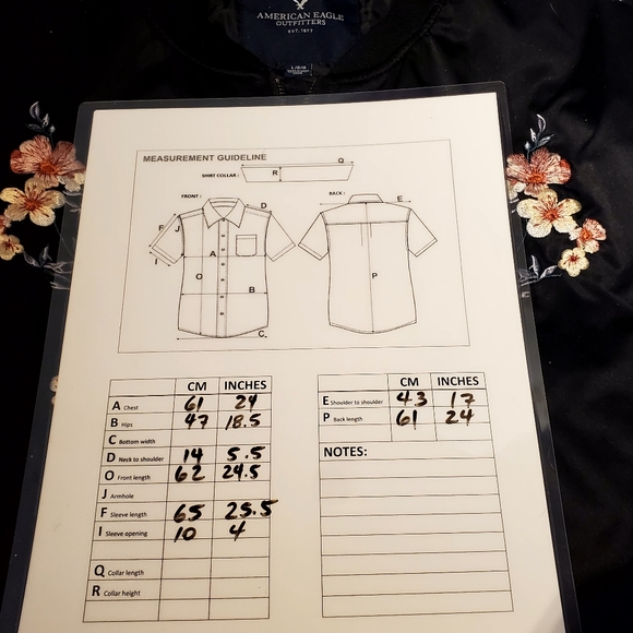 American Eagle Outfitters Embroided Black Satin Light Jacket Size Large - Picture 7 of 7